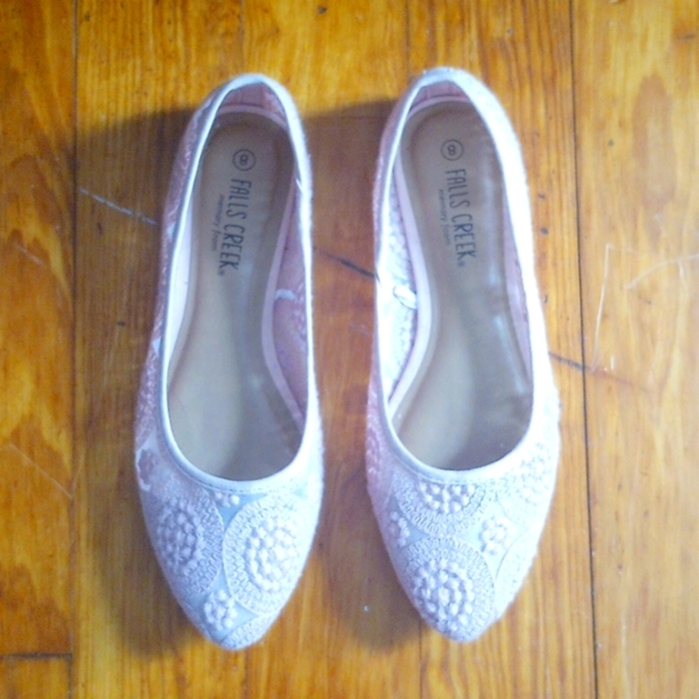 Coral colored flats